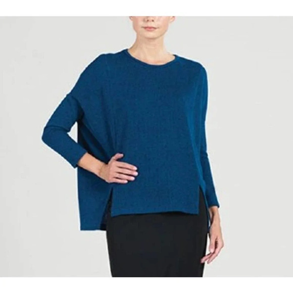 Clara Sunwoo Hi-Low Sweater Tunic French Blue Knit Size‎ US XS - Picture 1 of 12
